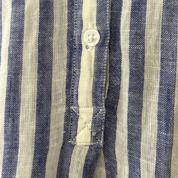 Rails Jules Linen Tunic Dress in Blue & White Vertical Stripes Sz Small - Picture 5 of 10